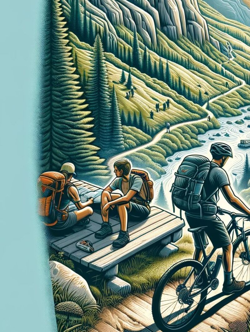 Hiking and biking routes, route networks